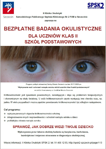 Wykrywanie wad i schorzeń narządu wzroku wśród uczniów klas II szkół podstawowych